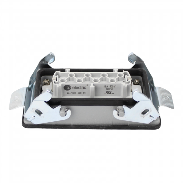 Industriesteckverbinder - Anbaugehäuse + Buchse 16 Polig 16A - Metall